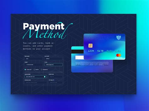 credit card payment method form  extej ui ux design agency  dribbble