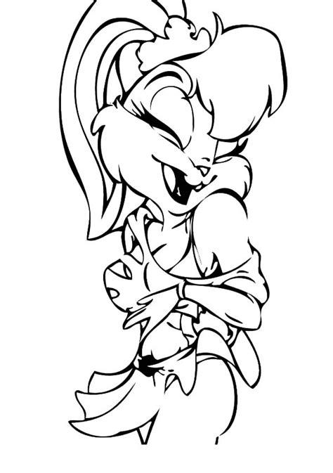 Lola Bunny Laugh Out Loud Coloring Pages Download And Print Online