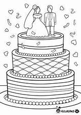 Wedding Coloring Pages Cake Kleurplaat Bruiloft Kids Information Books sketch template