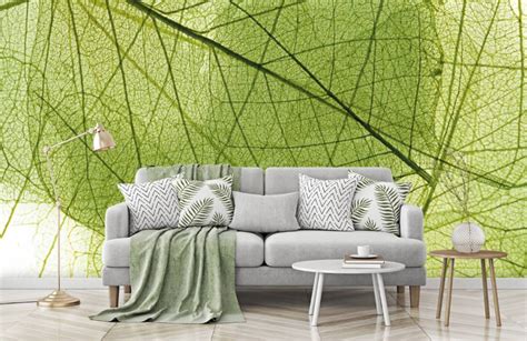 behang met groene bladeren fotobehang