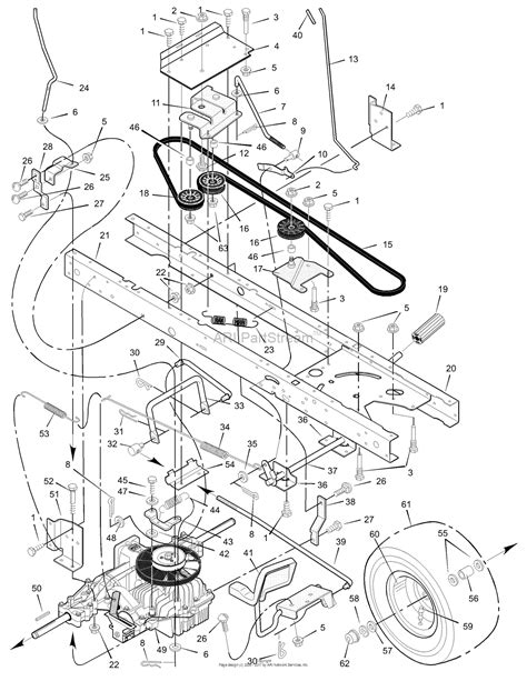 murray xa lawn tractor  parts diagram  motion drive