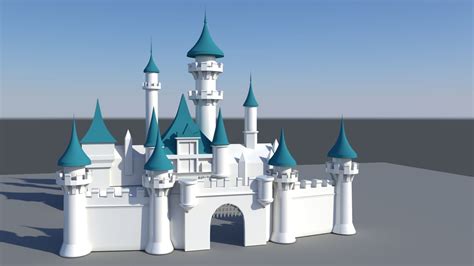 castle cinderella   model cgtrader