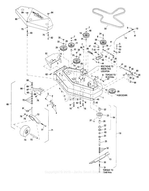 exmark mka sn    parts diagram   mower deck