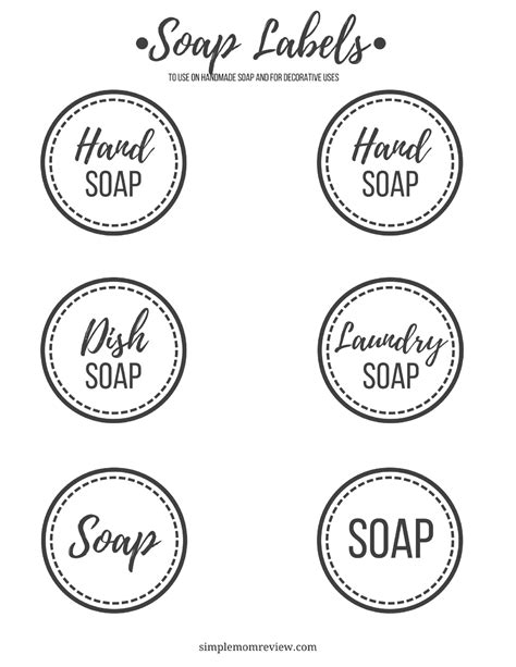 soap labels  printable simple mom review