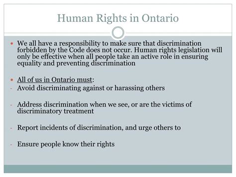 Ppt Human Rights In Ontario Powerpoint Presentation Free Download