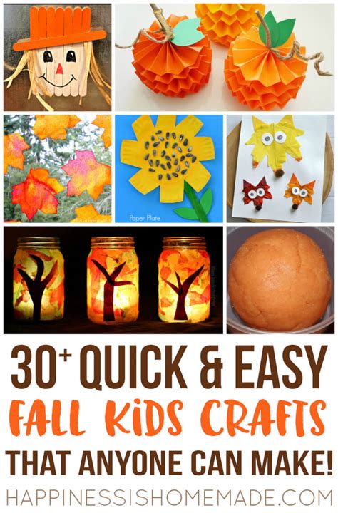 easy fall kids crafts     happiness  homemade