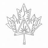 Leafs Toronto Canadian Colouring sketch template