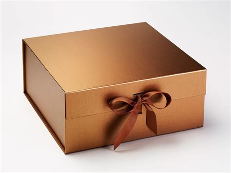 copper extra large folding gift boxes  magnetic closure foldabox usa
