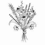 Bouquet Wildflower sketch template