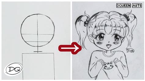 cara menggambar anime chibi untuk pemula cuma pakai pensil 2b youtube
