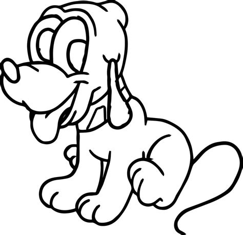 sitdown baby pluto coloring page wecoloringpagecom