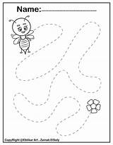 Tracing Nursery Kidzone Trace Kindergarten sketch template