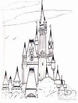Castle Frozen Drawing Coloring Pages Paintingvalley sketch template