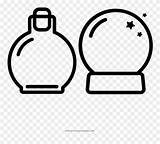 Potion Gypsy Crystal Coloring Ball Icon Clipart Pinclipart Report sketch template