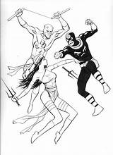 Elektra Demolidor Bullseye Daredevil Tudodesenhos Picks sketch template