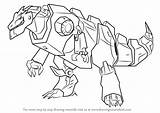 Transformers Grimlock Draw Drawing Step Cartoon Coloring Disguised Drawings Paintingvalley Getdrawings Learn sketch template