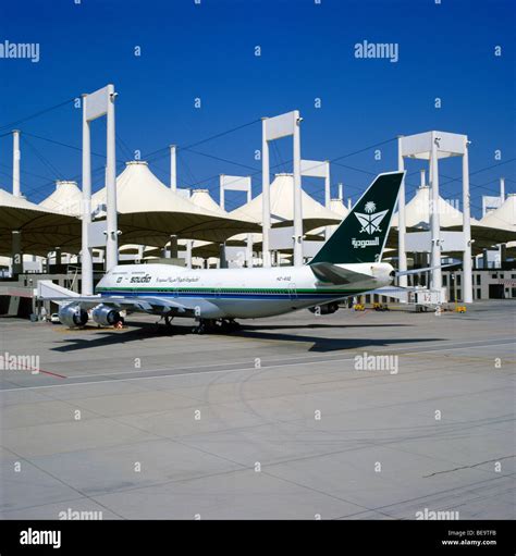 saudi arabia jeddah airport saudia aeroplane stock photo  alamy