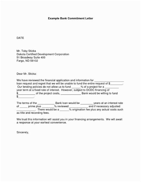 loan commitment letter sample cover letters