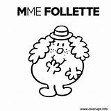 Madame Monsieur Coloriage Mme Follette Dessin Imprimer Colorier Coloriages Imprimé sketch template