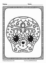 Muertos Dia Los Coloring Sheets Halloween Kids Pages Skulls Color School Doing Will Mexican Bus Magic sketch template