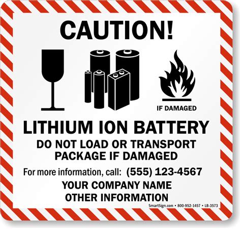 lithium battery handling mark shipping labels