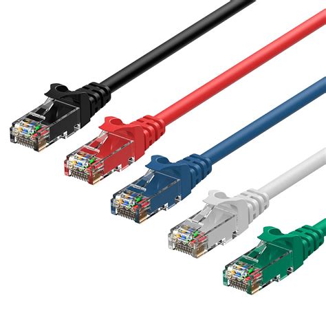 ethernet cable rankie  pack rj cat  ethernet patch lan network cable  feet  color