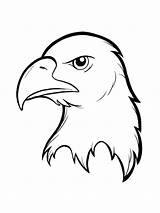 Eagle Drawing Simple Bald Coloring Getdrawings sketch template