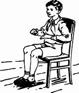 Clipart Sit Chair Sitting Please Boy Transparent Sat Webstockreview sketch template