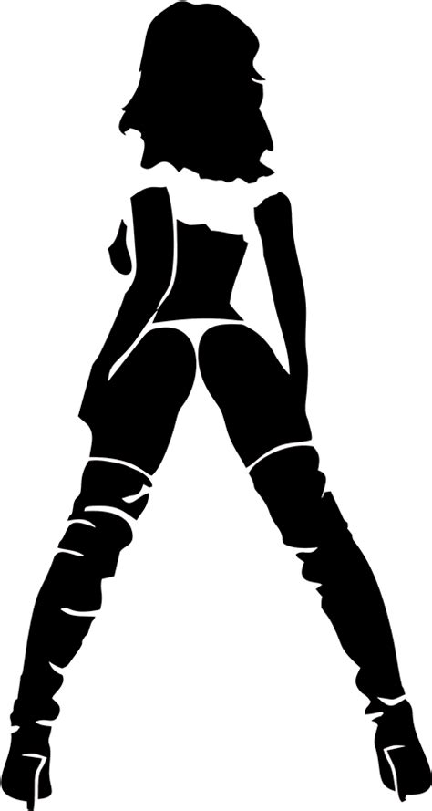 Pin Up Silhouette Download Free Clip Art With A