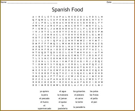 printable spanish word search answers worksheet resume examples