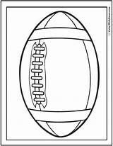 Footballs Colorwithfuzzy Pigskin sketch template