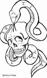 Skull Snake Drawing Lullaby Gloomy Getdrawings Deviantart sketch template