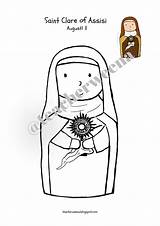 Clare Feast Assisi Printables sketch template