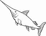 Swordfish Espada Colorear Spada Tiburones Pesce Mar Pescespada Pez Disegno Bel Schwertfisch Marpara Páginas Peces Ausmalbild Pointed Billed sketch template