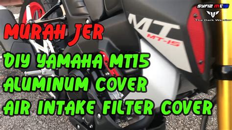 diy yamaha mt aluminum cover air intake filter cover yamaha mt  modified youtube