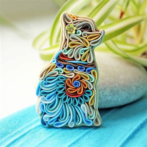 vibrant polymer clay jewelry    uniquely textured technique