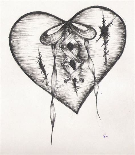 broken heart sketch