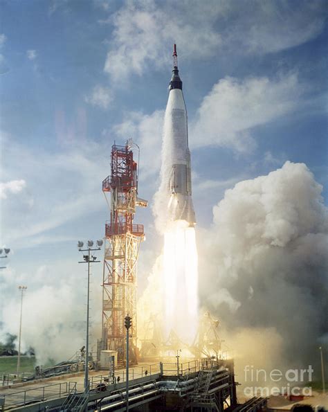 launch   mercury atlas  photograph  stocktrek images