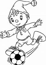 Noddy Pages Coloring Play Football Colouring Mcoloring Soccer Kids Choose Board sketch template