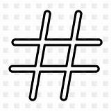 Hashtag sketch template