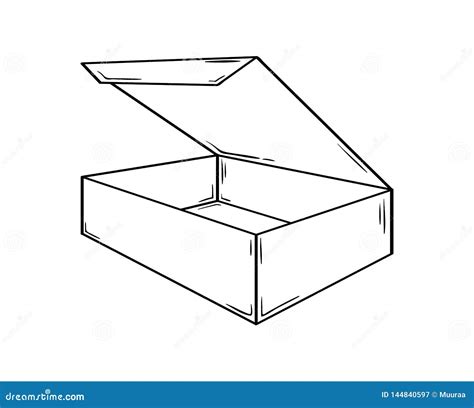 small open box sketch stock illustration illustration  pack