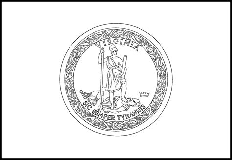 virginia flag coloring page state flag drawing flags web