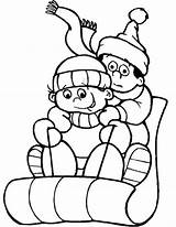Coloring Pages Winter Sledding Printable Sled January Themed Snow Obama Michelle Drawing Color Theme Kids Sheets Nfl Logos Print Getcolorings sketch template