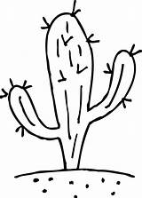 Cactus Clipart Kids Coloring Library sketch template