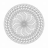 Spiral Mandala sketch template