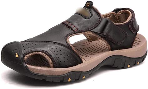 amazoncom classic men soft sandals comfortable men leather sandals