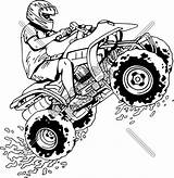 Wheeler Coloring Atv Pages Four Drawing Clipart Wheelers Printable Clip Colouring Sheets Silhouette Truck Outlander Color Boys Drawings Print Kids sketch template