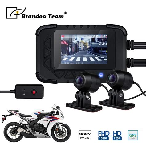 waterproof p motorcycle dash cam dvr motor camera recorder  front rear camera motorbike