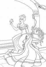 Cinderella Ausmalen Lineart sketch template