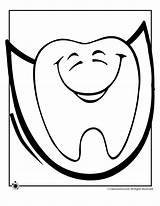 Tooth Dente Sorriso Colorir Teeth Dentes Dentist Hygiene Tudodesenhos Coloringhome Imprimir Odontologia sketch template